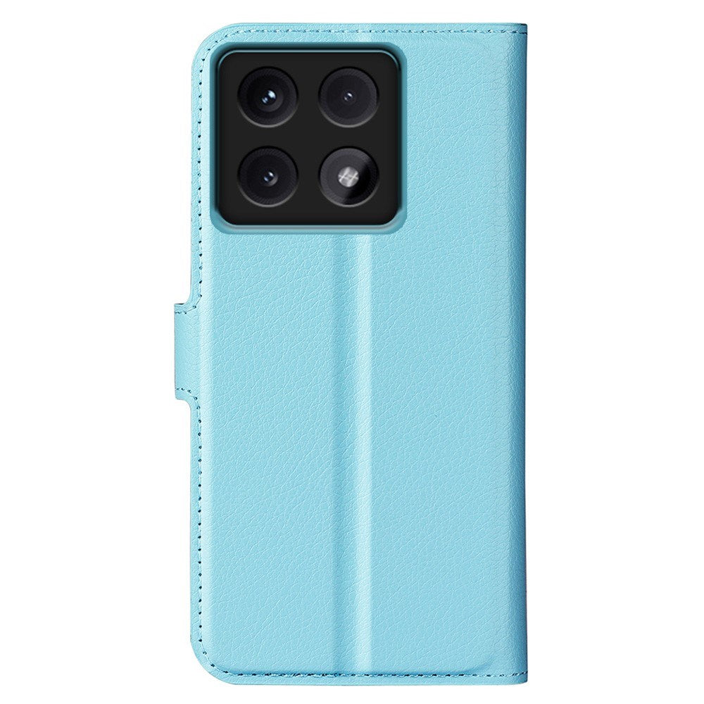 EIDERWOOD Xiaomi 14T Pro Litchi Skin Flip Deksel med Lommebok - Blå