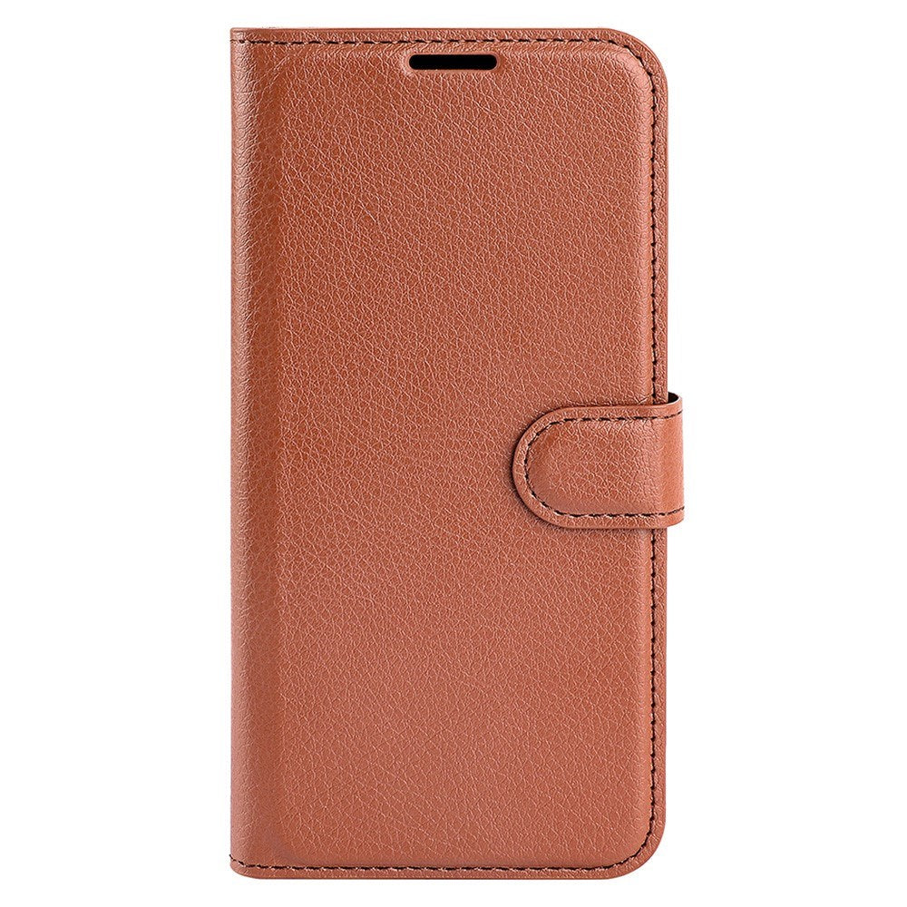 EIDERWOOD Xiaomi 14T Pro Litchi Skin Flip Deksel med Lommebok - Brun