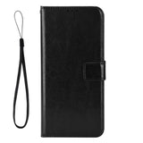 EIDERWOOD Oppo A60 / A40M / A40 Kunstskinn Flip Deksel med Strop - Svart