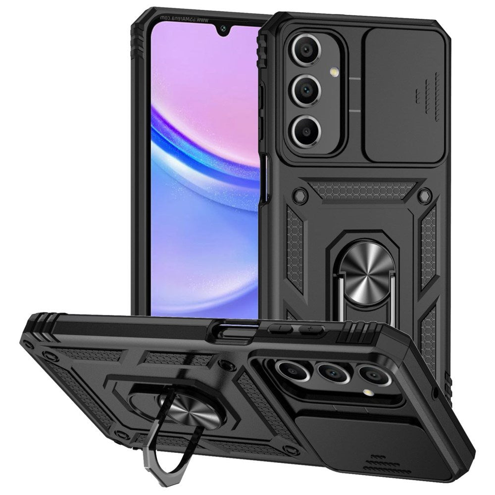 EIDERWOOD Samsung Galaxy A16 (4G/5G) Håndverker Deksel med Magnetisk Kickstand Og Cam Slider - Svart