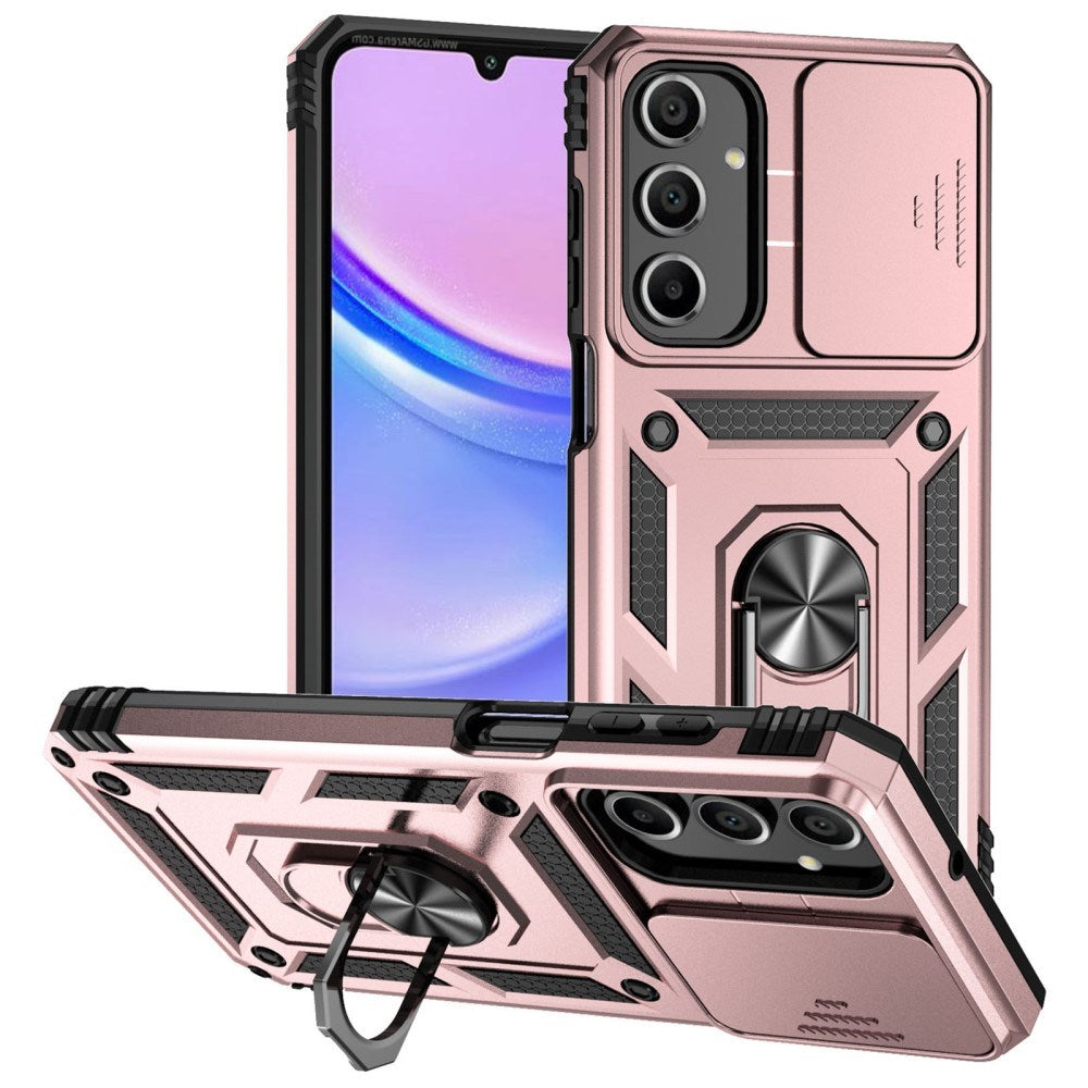 EIDERWOOD Samsung Galaxy A16 (4G/5G) Håndverker Deksel med Magnetisk Kickstand Og Cam Slider - Rose Gold