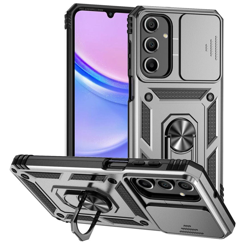 EIDERWOOD Samsung Galaxy A16 (4G/5G) Håndverker Deksel med Magnetisk Kickstand Og Cam Slider - Sølv