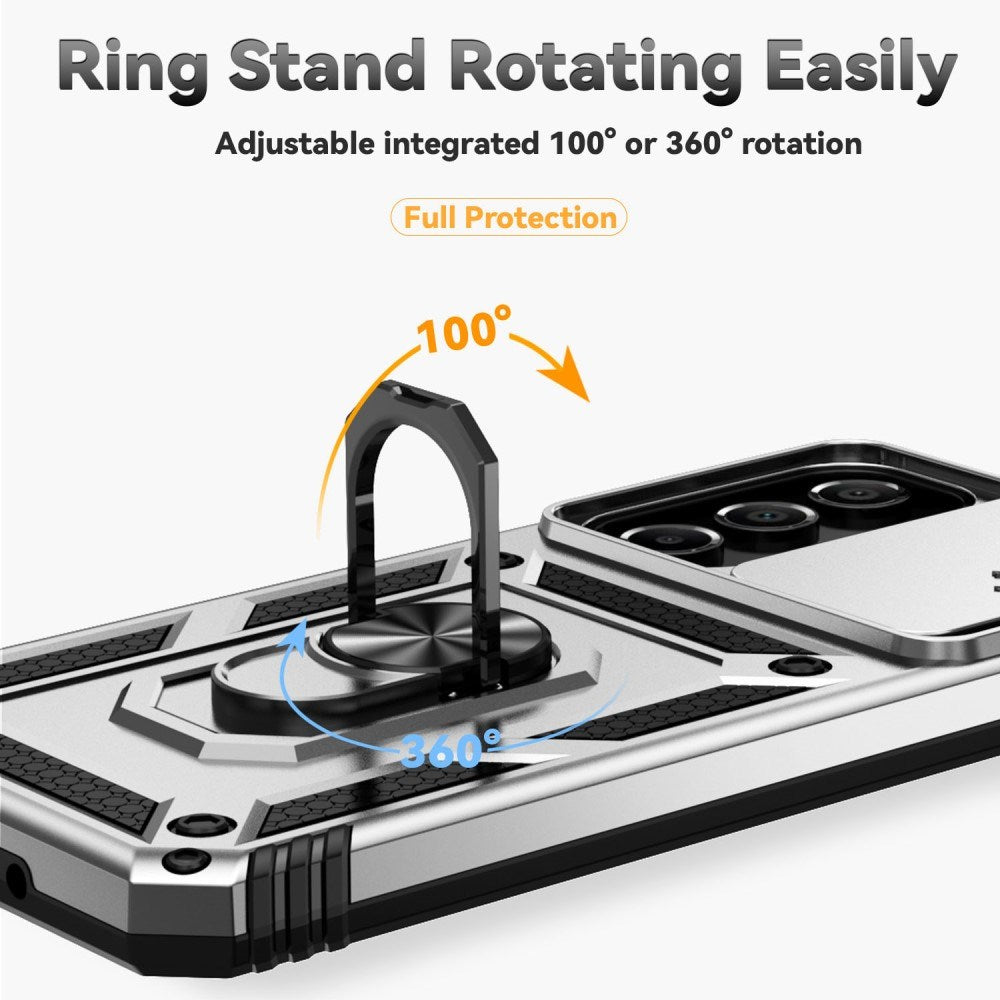 EIDERWOOD Samsung Galaxy A16 (4G/5G) Håndverker Deksel med Magnetisk Kickstand Og Cam Slider - Sølv