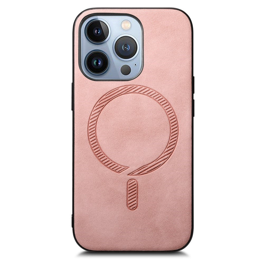 iPhone 16 Pro Kunstskinn Deksel - MagSafe-Kompatibel - Rosa