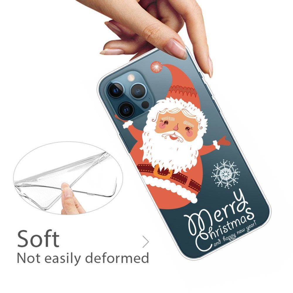 EIDERWOOD iPhone 16 Pro Max Fleksibelt Plast Jul Deksel - Merry Christmas - Julenissen