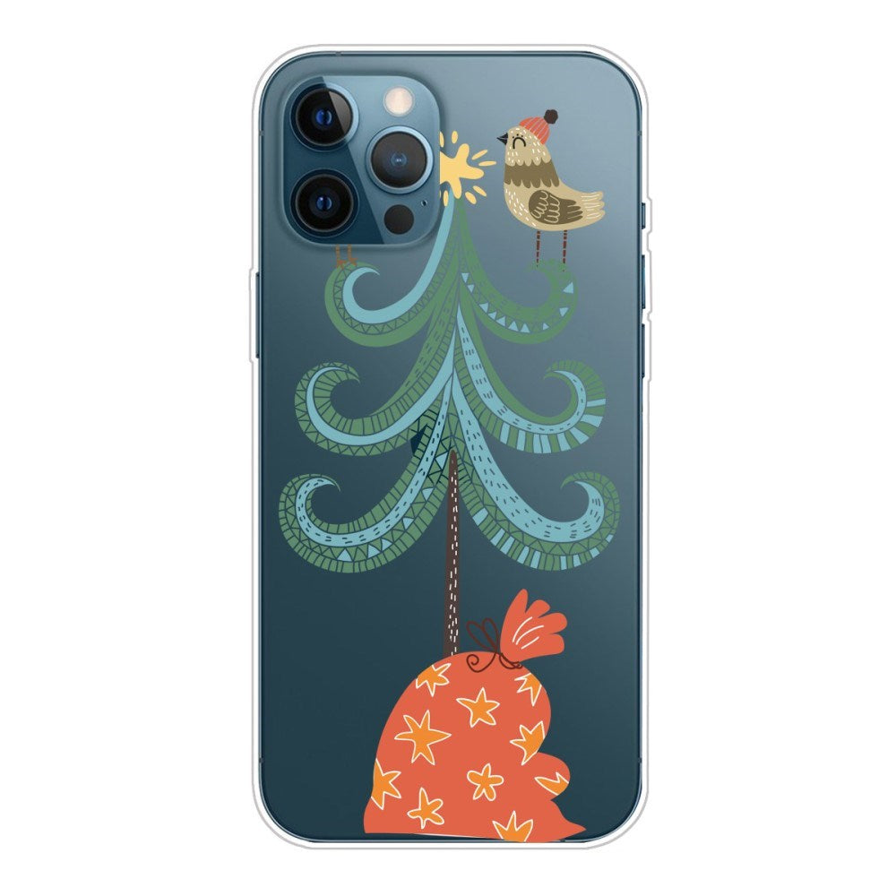 EIDERWOOD iPhone 16 Pro Max Fleksibelt Plast Jul Deksel - Merry Christmas - Fugler i Juletreet