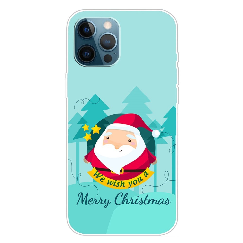 EIDERWOOD iPhone 16 Pro Max Fleksibelt Plast Jul Deksel - Merry Christmas - Tegneserie Julenissen