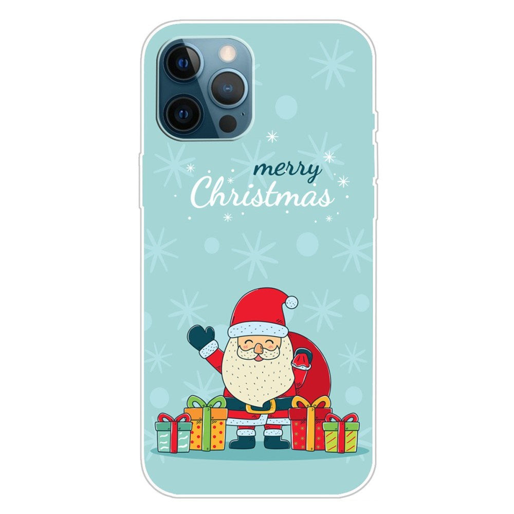 EIDERWOOD iPhone 16 Pro Max Fleksibelt Plast Jul Deksel - Merry Christmas - Glad Julenisse med Gaver