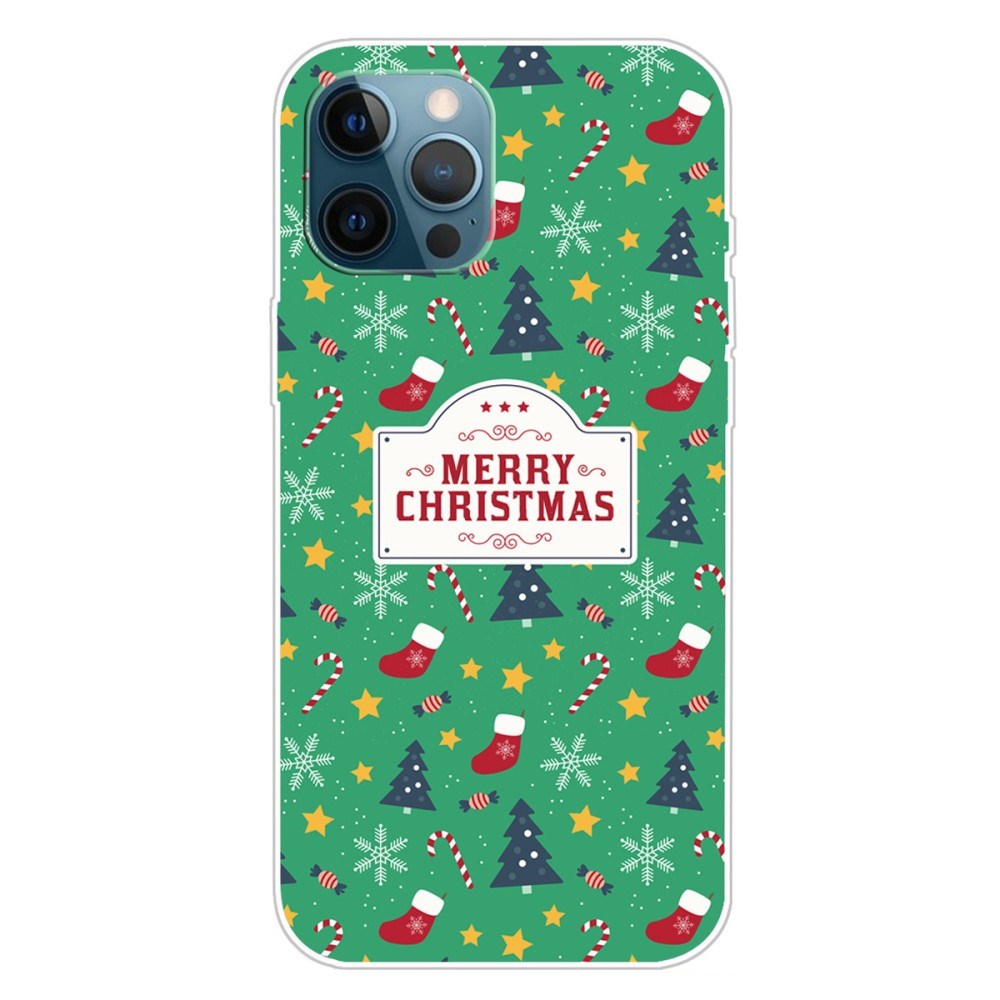 EIDERWOOD iPhone 16 Pro Max Fleksibelt Plast Jul Deksel - Merry Christmas - Grønn Julepynt