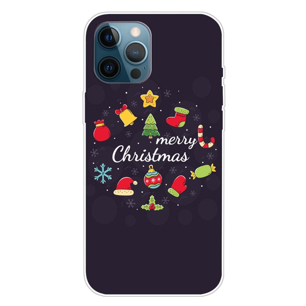 EIDERWOOD iPhone 16 Pro Max Fleksibelt Plast Jul Deksel - Merry Christmas - Jule Dekorasjoner