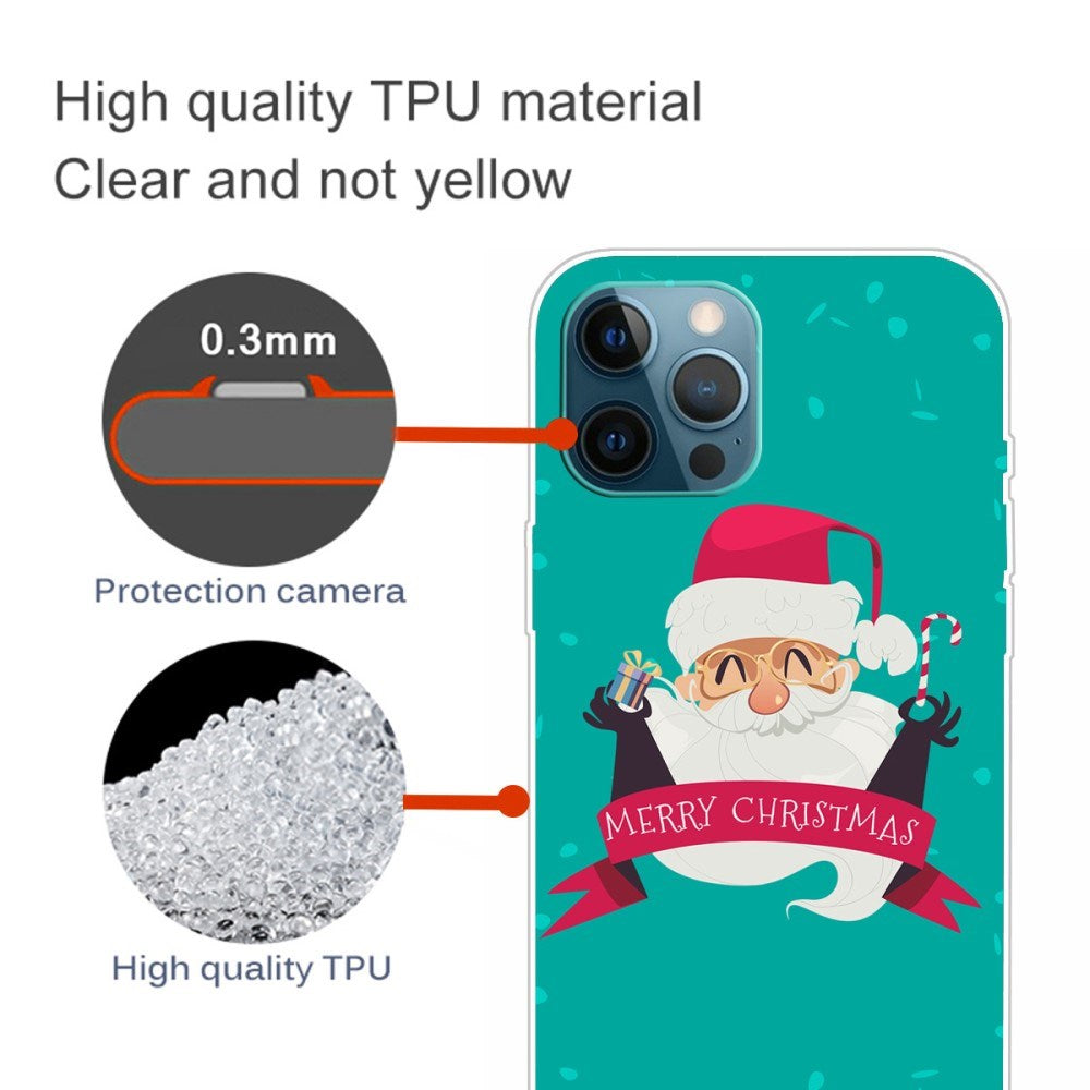 EIDERWOOD iPhone 16 Pro Fleksibelt Plast Jul Deksel - Merry Christmas - Glad Julenisse