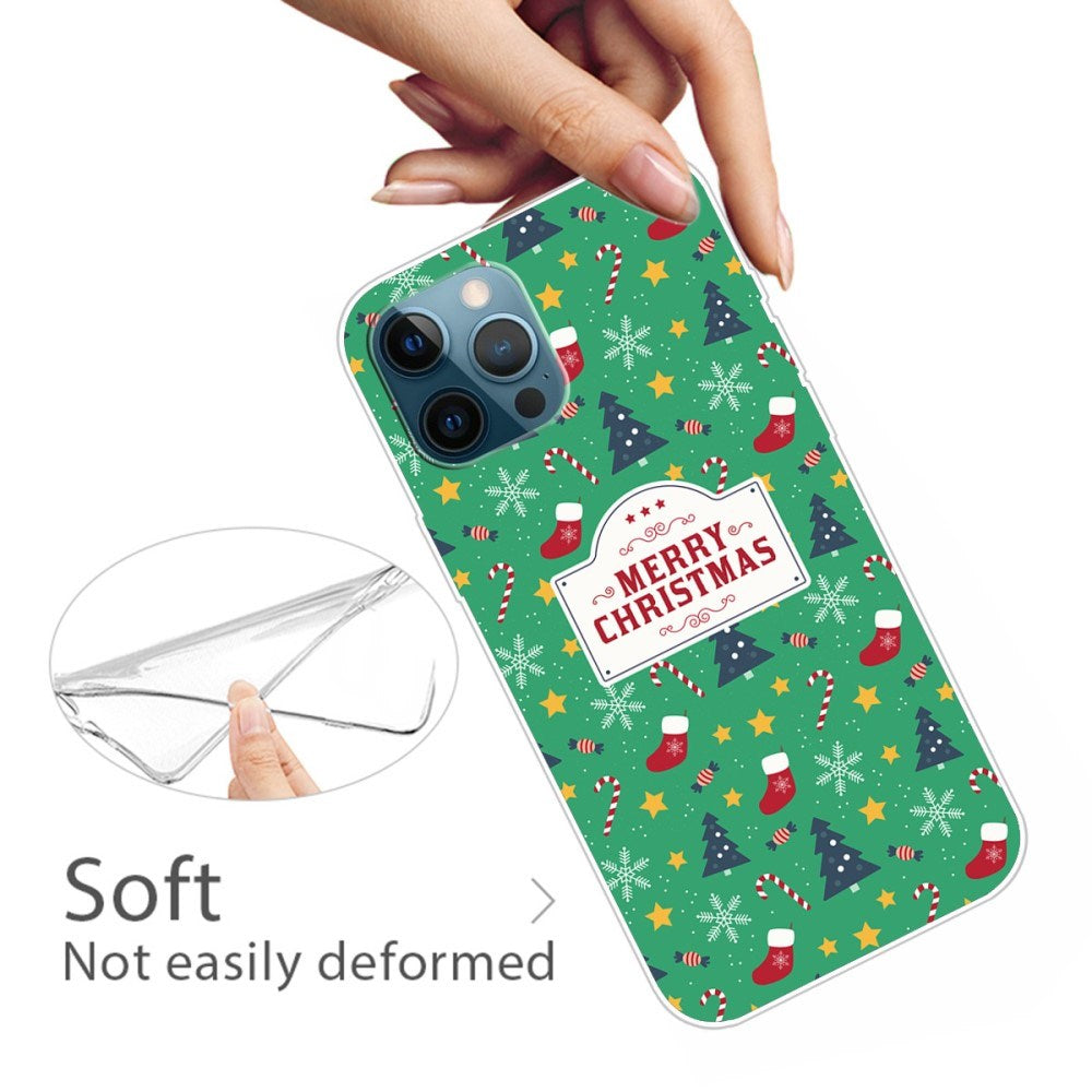 EIDERWOOD iPhone 16 Pro Fleksibelt Plast Jul Deksel - Merry Christmas - Juletema