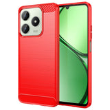 Realme Note 60x (4G) / C63 (4G) / C61 (4G) EIDERWOOD Carbon Fiber Deksel - Rød