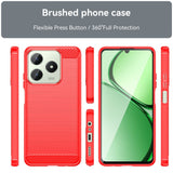 Realme Note 60x (4G) / C63 (4G) / C61 (4G) EIDERWOOD Carbon Fiber Deksel - Rød