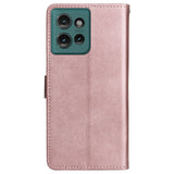 EIDERWOOD Motorola Edge 50 Wallet Flip Deksel i læder med Pung - Pink