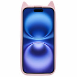 EIDERWOOD iPhone 16 Plus Silikon Deksel med Katteører - Rosa