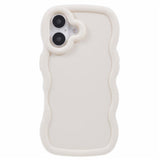 iPhone 16 EIDERWOOD Fleksibelt Plast Wavy Deksel - Hvit