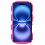 iPhone 16 EIDERWOOD Fleksibelt Plast Wavy Deksel - Pink