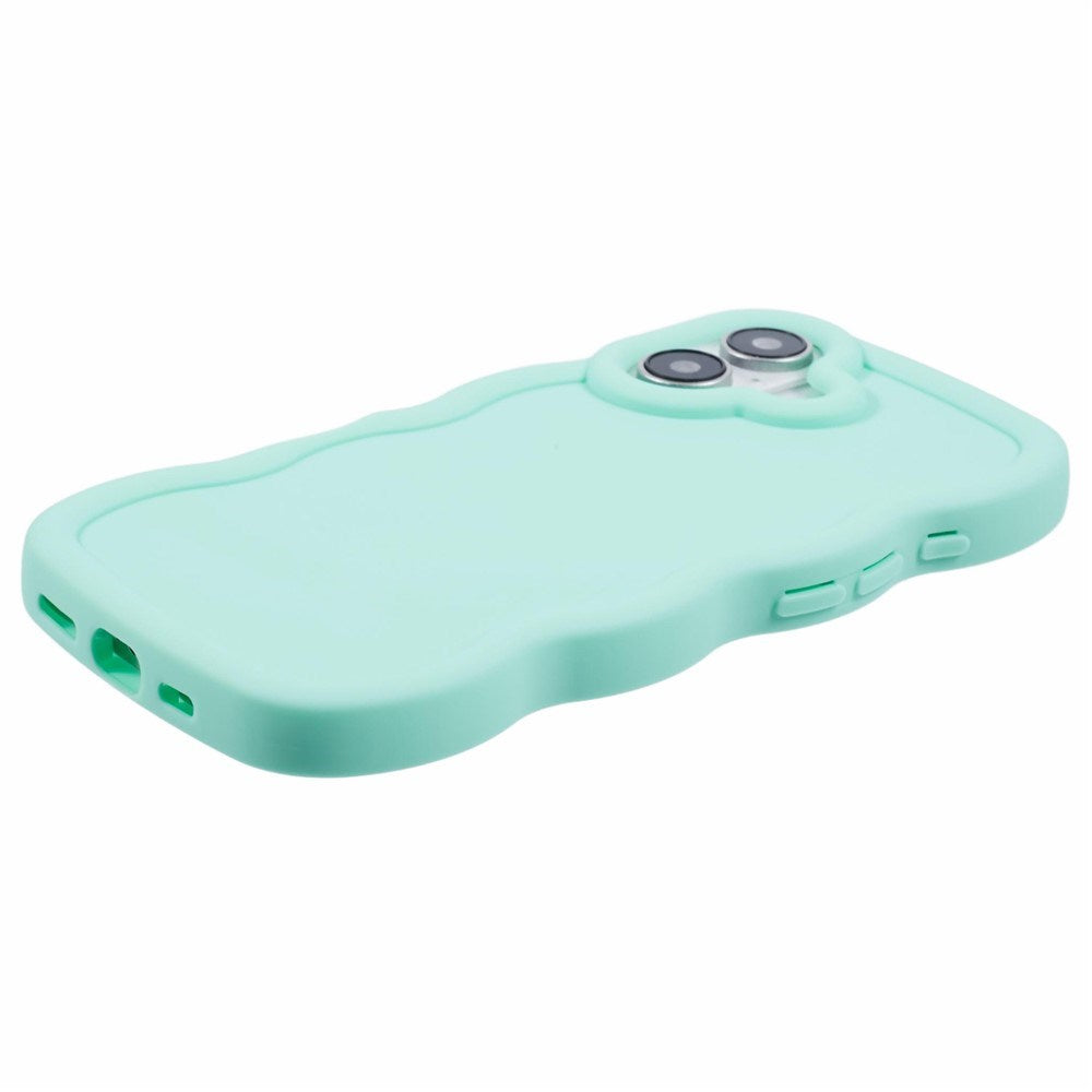 iPhone 16 EIDERWOOD Fleksibelt Plast Wavy Deksel - Blå