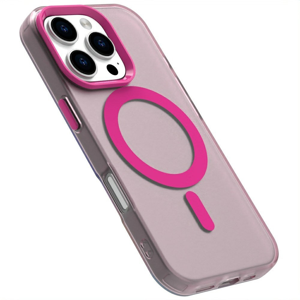 EIDERWOOD iPhone 16 Pro Max Hybrid Plast Deksel - MagSafe Kompatibel - Gjennomsiktig / Rosa