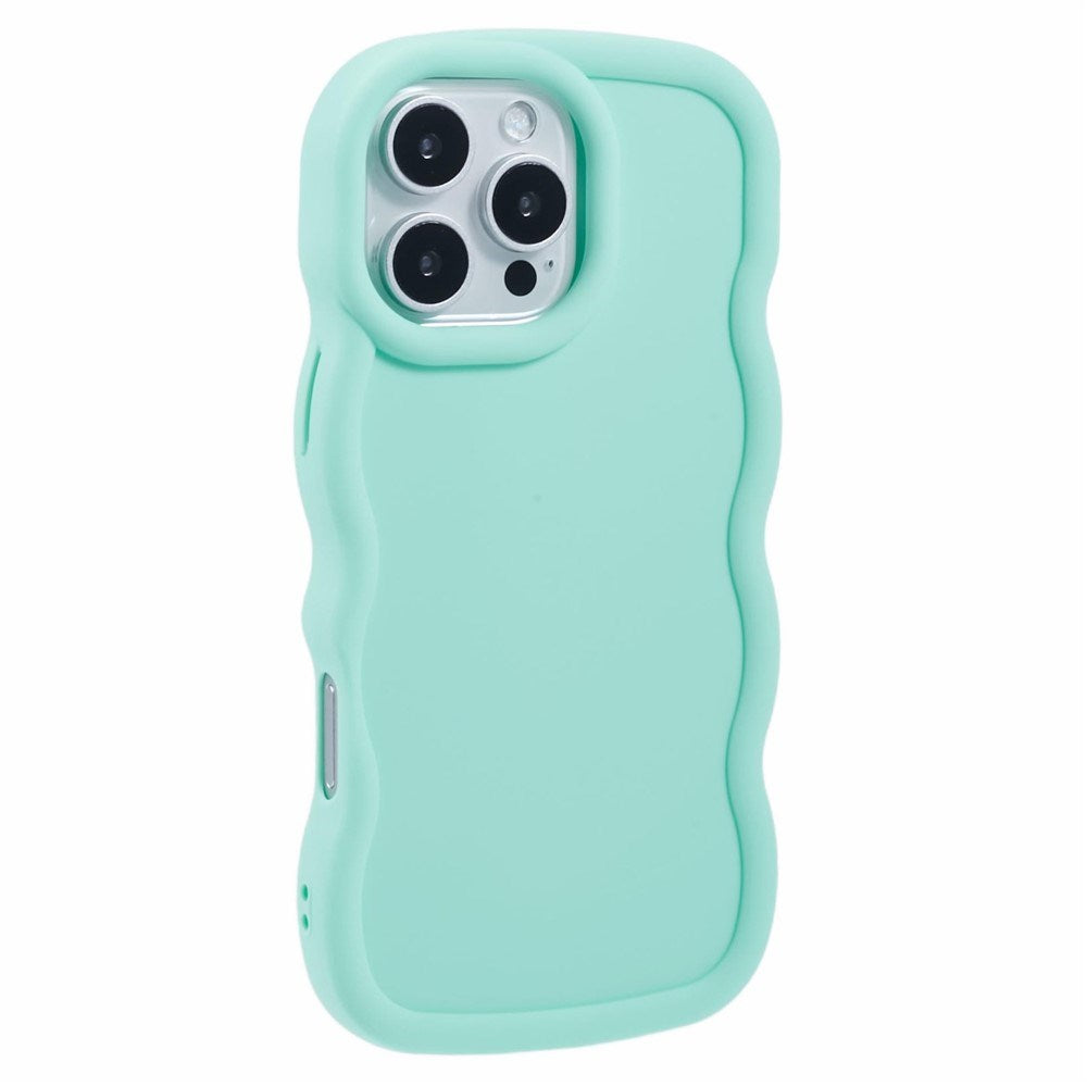 iPhone 16 Pro Max EIDERWOOD Fleksibelt Plast Wavy Deksel - Blå
