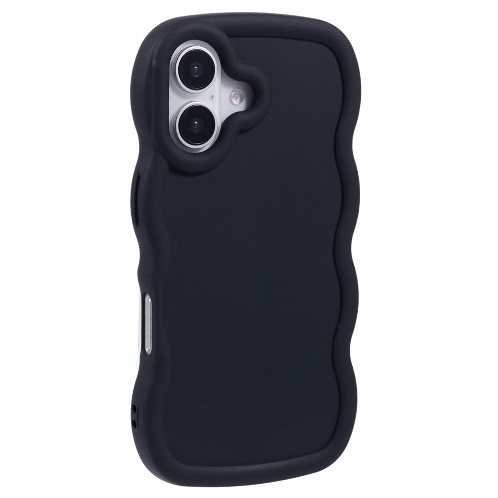 iPhone 16 Plus EIDERWOOD Fleksibelt Plast Wavy Deksel - Svart