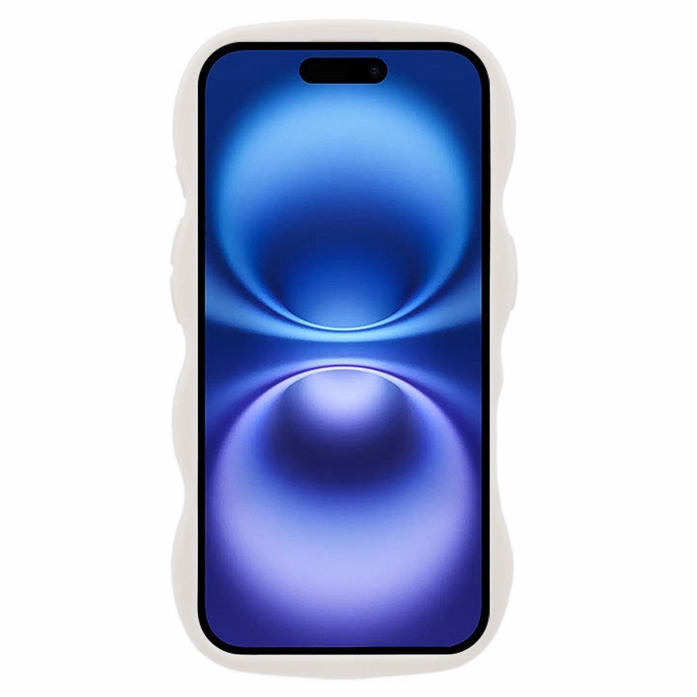iPhone 16 Plus EIDERWOOD Fleksibelt Plast Wavy Deksel - Hvit