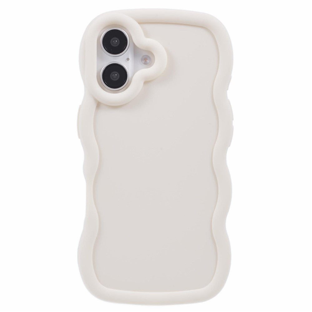 iPhone 16 Plus EIDERWOOD Fleksibelt Plast Wavy Deksel - Hvit