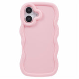 iPhone 16 Plus EIDERWOOD Fleksibelt Plast Wavy Deksel - Rosa