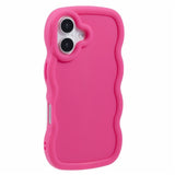iPhone 16 Plus EIDERWOOD Fleksibelt Plast Wavy Deksel - Pink