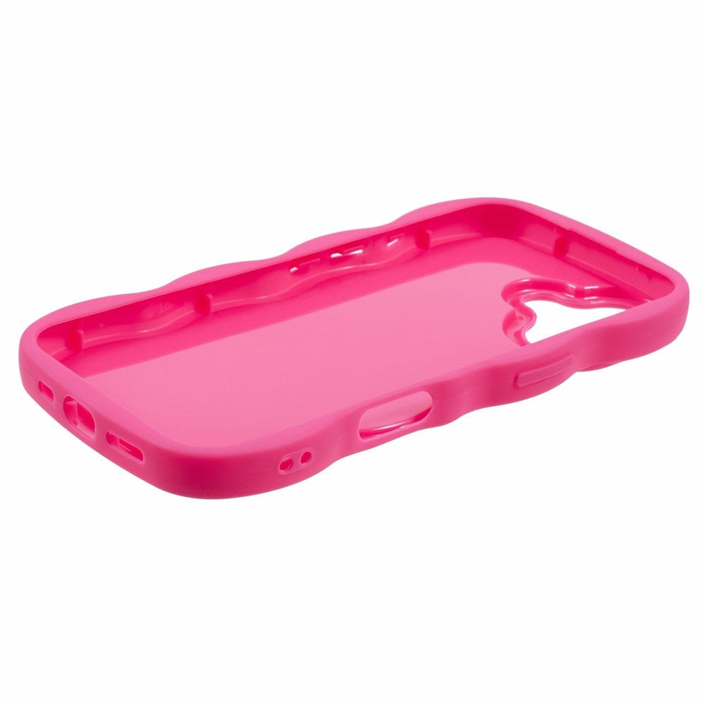 iPhone 16 Plus EIDERWOOD Fleksibelt Plast Wavy Deksel - Pink