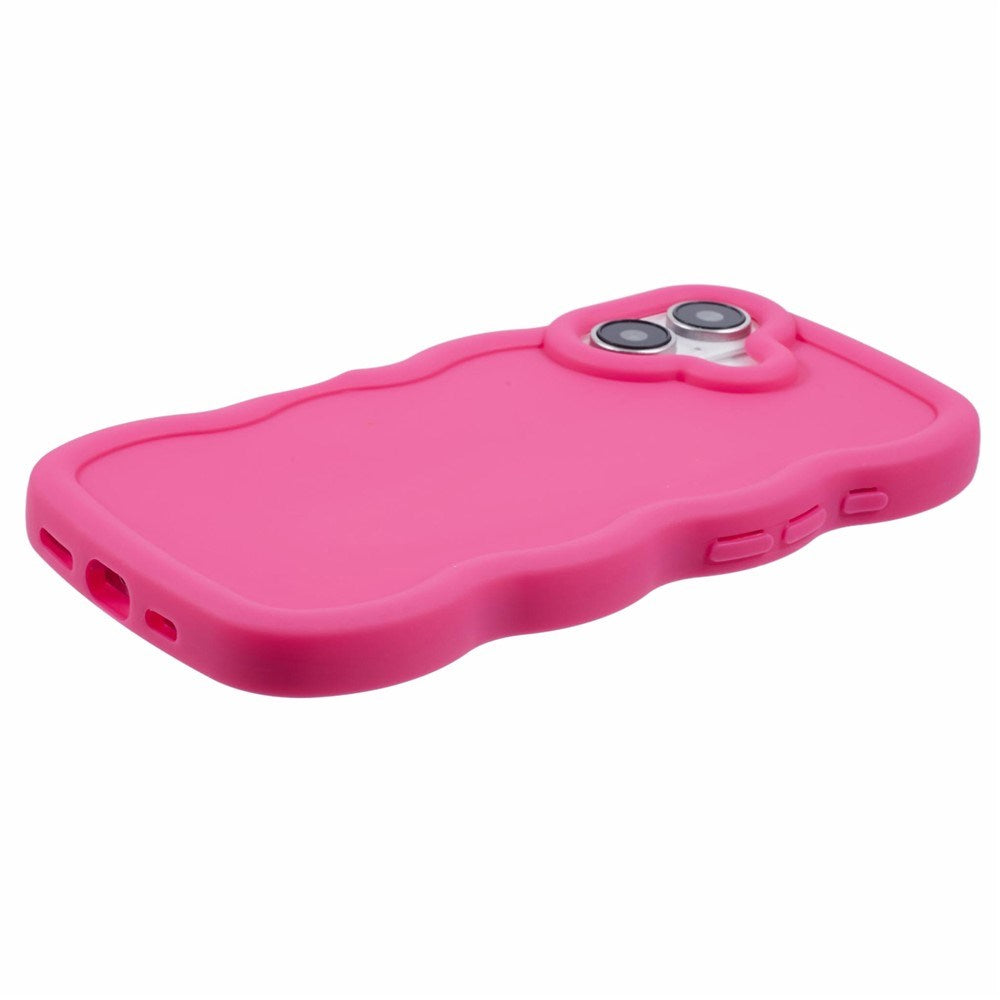 iPhone 16 Plus EIDERWOOD Fleksibelt Plast Wavy Deksel - Pink