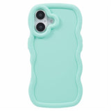 iPhone 16 Plus EIDERWOOD Fleksibelt Plast Wavy Deksel - Blå
