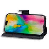 iPhone 16 Pro Kunstskinn Flip Deksel m. Figur - Svart