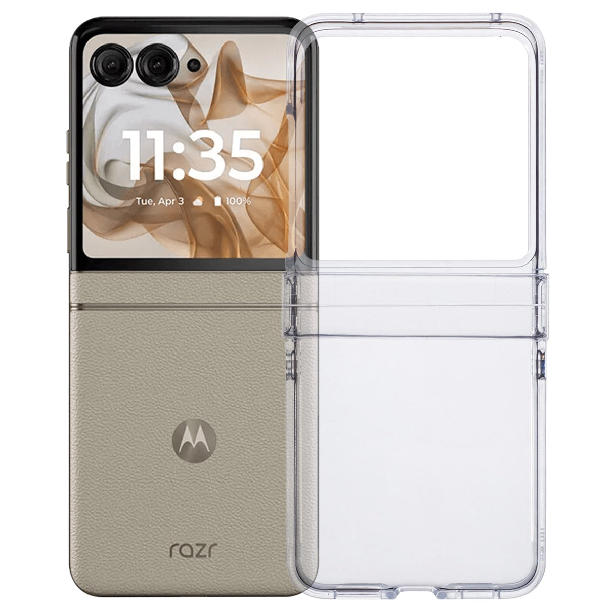 EIDERWOOD Motorola Razr 50 5G Crystal Clear Shockproof Fleksibel Plast Deksel - Gjennomsiktig