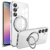 EIDERWOOD Samsung Galaxy A16 (4G/5G) Fleksibelt Plast Deksel m. Kickstand - MagSafe Kompatibel - Gjennomsiktig/Sølv