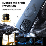 TORRAS iPhone 16 Pro Hybrid Plast Deksel m. Ståfunksjon - MagSafe Kompatibel - Svart