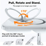 TORRAS iPhone 16 Hybrid Plast Deksel m. Ståfunksjon - MagSafe Kompatibel - Gjennomsiktig