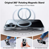 TORRAS iPhone 16 Fleksibelt Plast Deksel m. Ringstativ - MagSafe Kompatibel - Grå