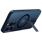 TORRAS iPhone 16 Pro Max Fleksibelt Plast Deksel m. Roterende Kickstand - MagSafe Kompatibel - Svart