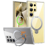 TORRAS Samsung Galaxy S24 Ultra Hybrid Deksel m. Roterende Kickstand - MagSafe Kompatibel - Gjennomsiktig