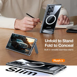 TORRAS Samsung Galaxy S24 Ultra Hybrid Deksel m. Kickstand - MagSafe Kompatibel - Gjennomsiktig