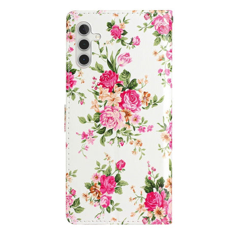 EIDERWOOD Samsung Galaxy S25+ (Plus) Flip Deksel med Kortholder & Reim - Blomster