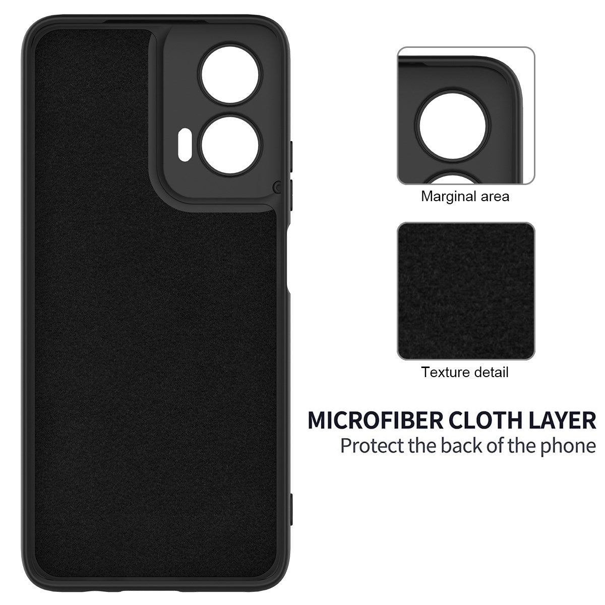 EIDERWOOD Motorola G35 5G Silikone Deksel m. Stropp - Svart