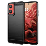 Motorola Moto G35 5G DekselCarbon Fiber Texture - Svart