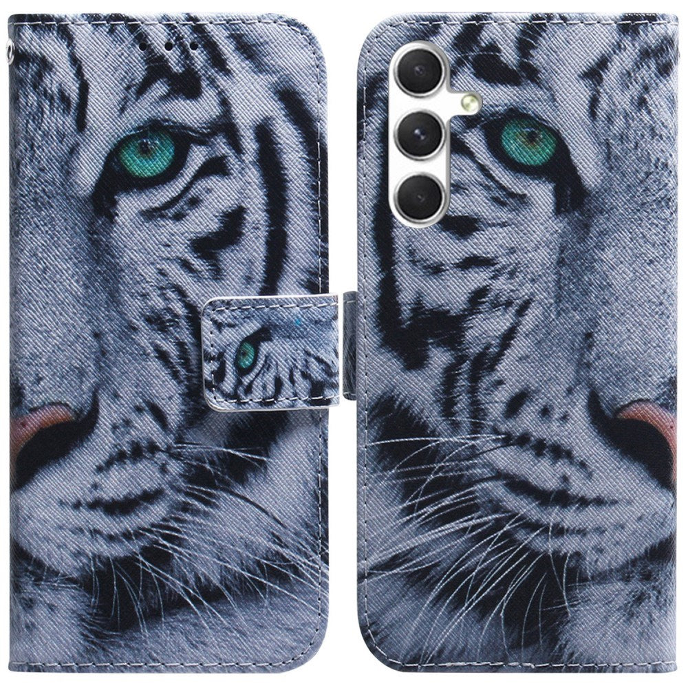 EIDERWOOD Samsung Galaxy S25 Kunstskinn Flip Deksel med Motiv - Tiger