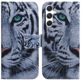 EIDERWOOD Samsung Galaxy S25 Kunstskinn Flip Deksel med Motiv - Tiger