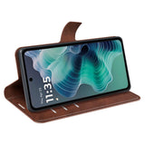 Praktisk Etui for Motorola Moto G35 5G i PU Lær - Brun