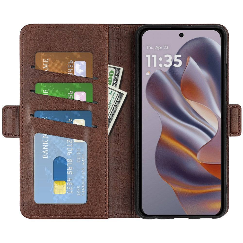 EIDERWOOD Motorola Edge 50 Neo Wallet Flip Deksel i læder med Pung - Brun