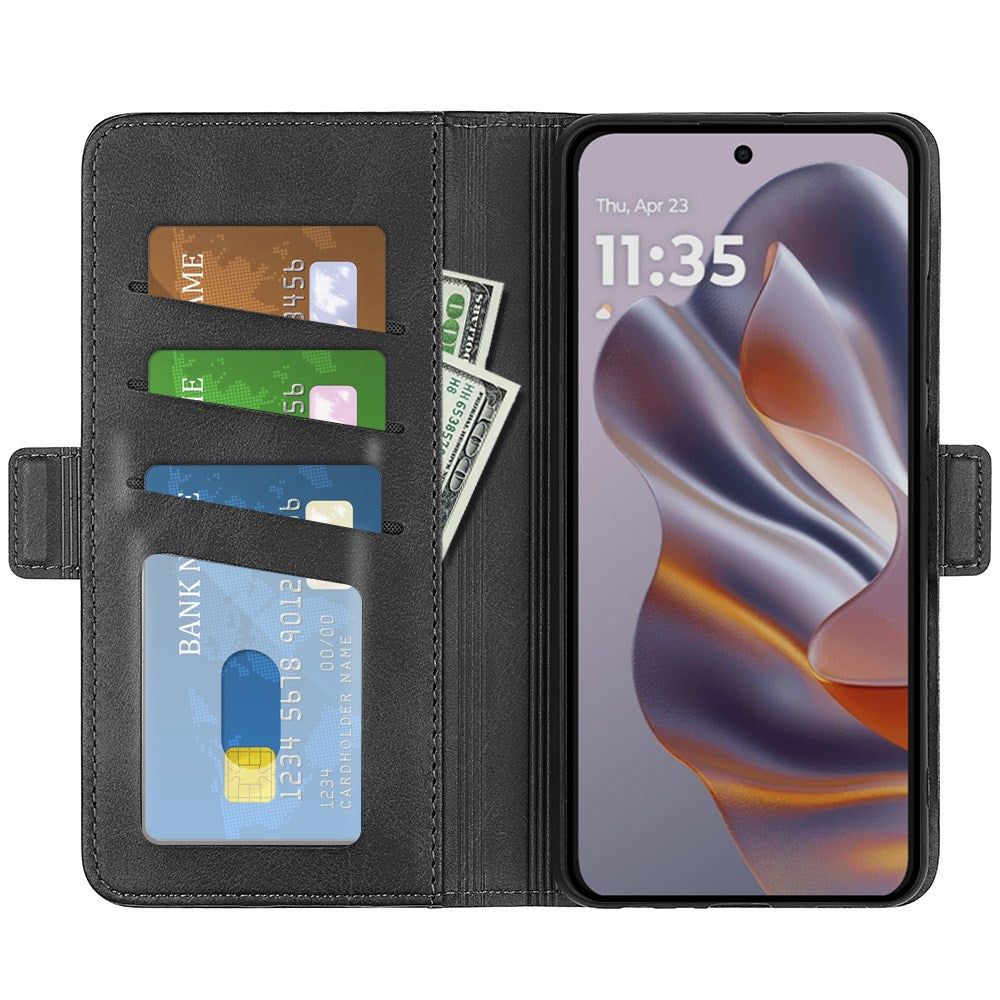 EIDERWOOD Motorola Edge 50 Neo Wallet Flip Deksel i læder med Pung - Svart